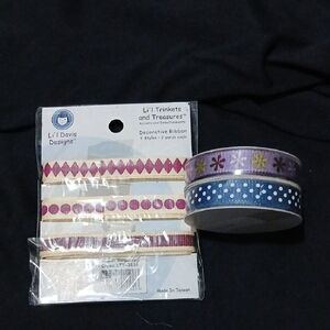 🔥 Free With Bundle🔥 Purple and Blue Ribbon Set